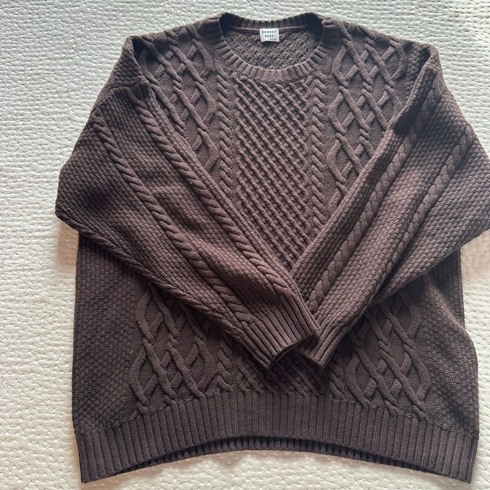 Aritzia Sunday Best Wool Cable Knit Sweater